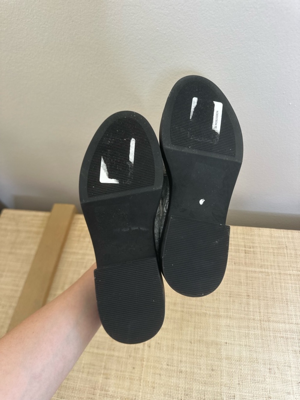 Metallic Silver Women's Loafers with Bow Detail - Picture 5 of 5